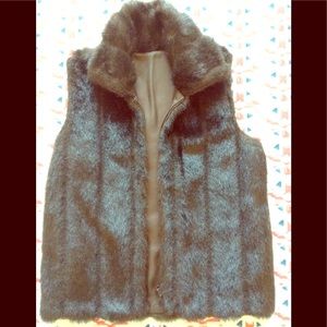 Faux Fur Silk Vest